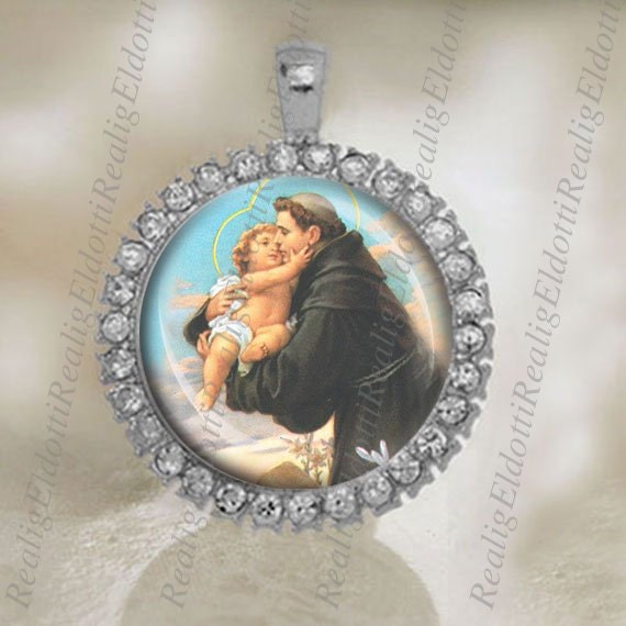St Anthony of Padua Medal Catholic Silver Tone Jewelry NEW