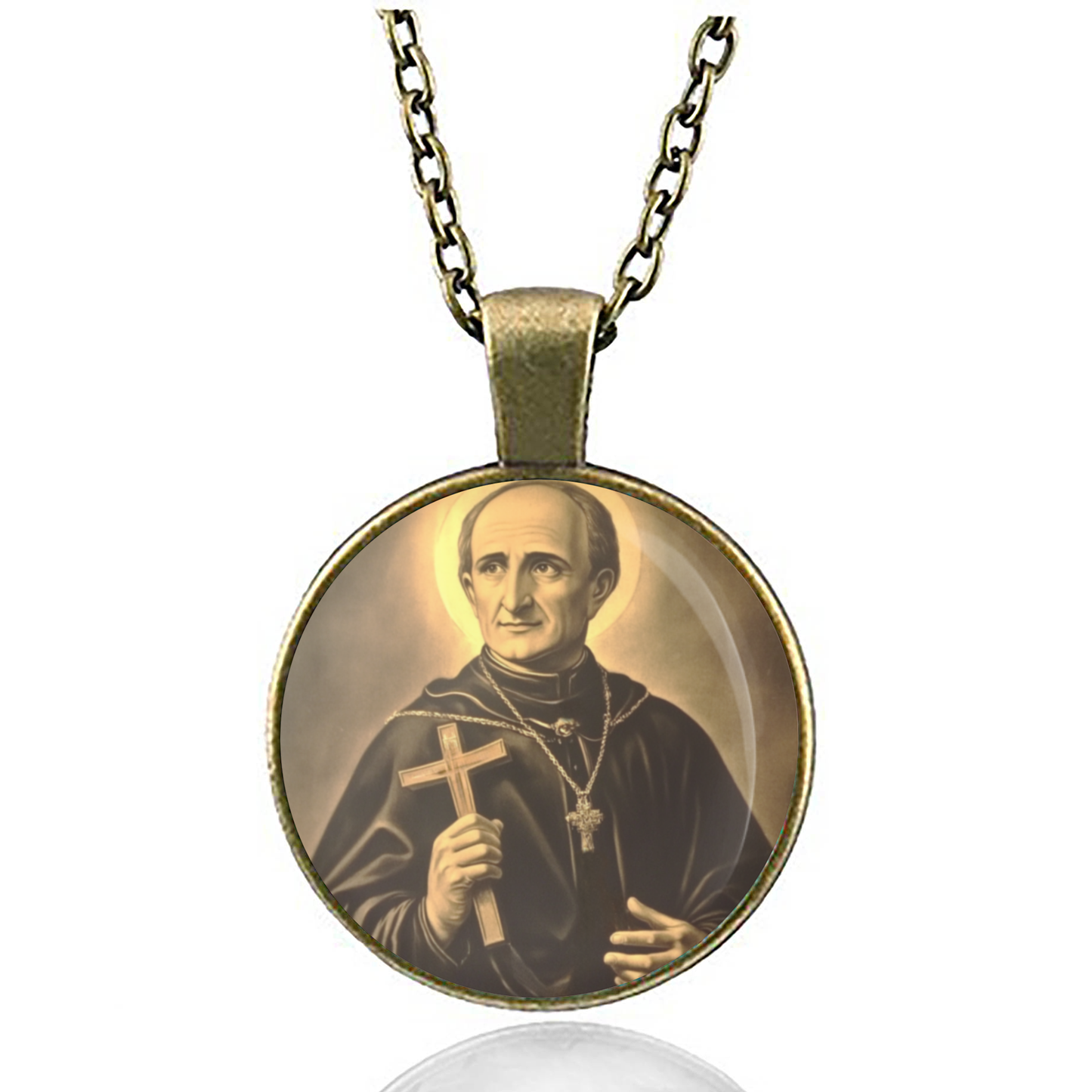 St. Vincent Strambi Necklace Catholic Saint Pendant Medal image 4