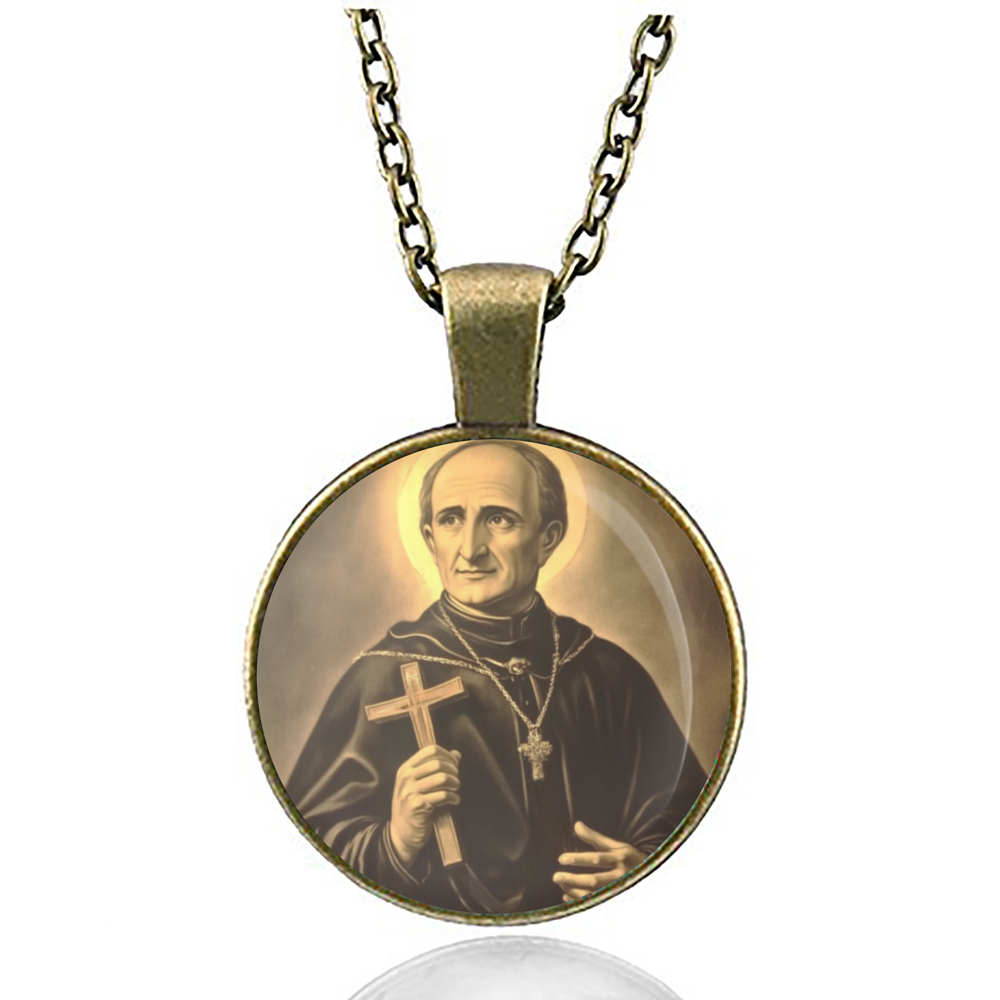 St. Vincent Strambi Necklace Catholic Saint Pendant Medal image 4