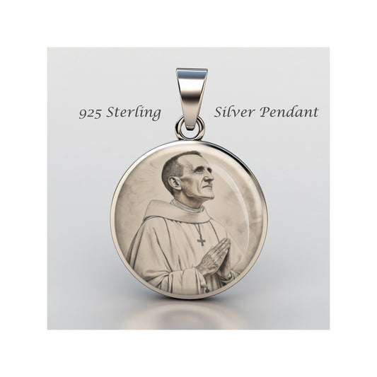 Saint Blessed Roger Dickenson Catholic sterling silver 925  Medal Patron image 0