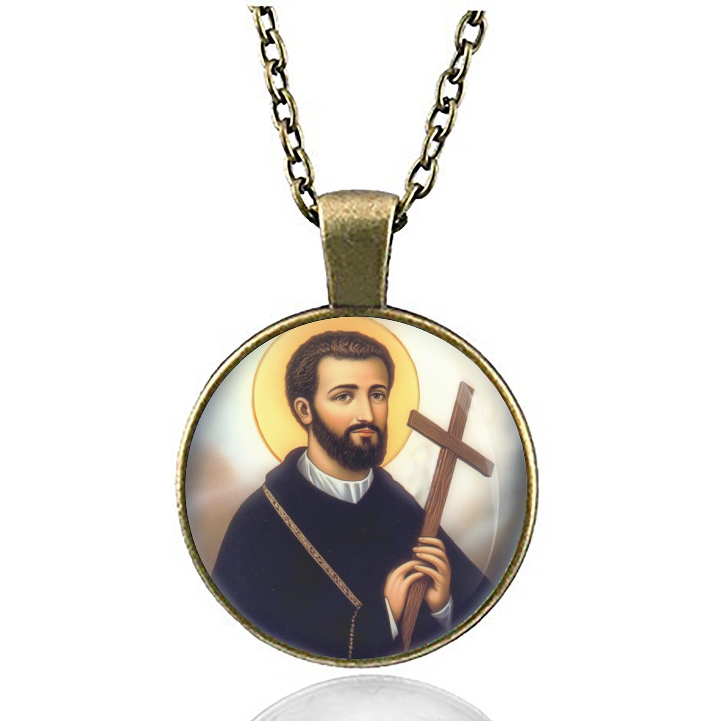 St. Francis Xavier Necklace Medal Pendant Catholic Saint