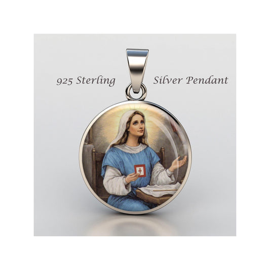 Saint Anne Mary Taigi Religious Devotional sterling silver 925 Christian Medal Patron