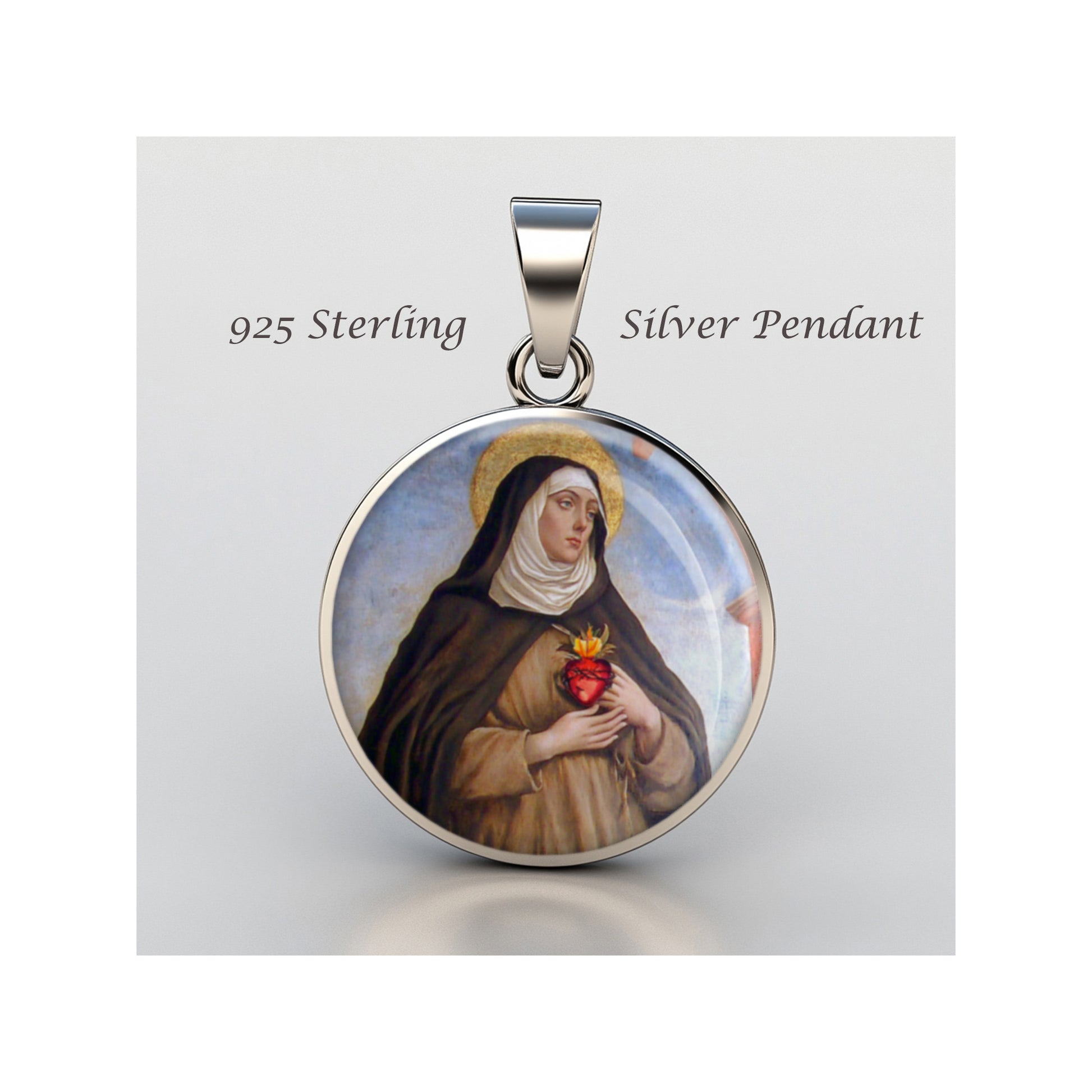 Saint Camilla Battista Of Varano Catholic sterling silver 925 Christian Medal image 0