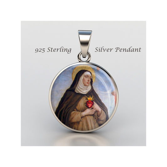 Saint Camilla Battista Of Varano Catholic sterling silver 925 Christian Medal image 0