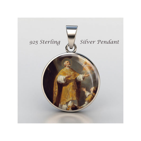 Saint Andrew Avellino Religious Devotional sterling silver 925 Christian Medal Patron