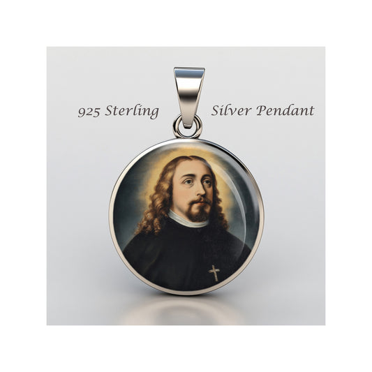 Saint Ralf Sherwing Catholic sterling silver 925 Christian Medal Patron Pendant image 0