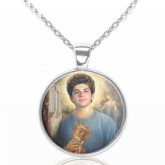 Carlo Acutis Blessed Necklace Catholic Pendant Medal image 0