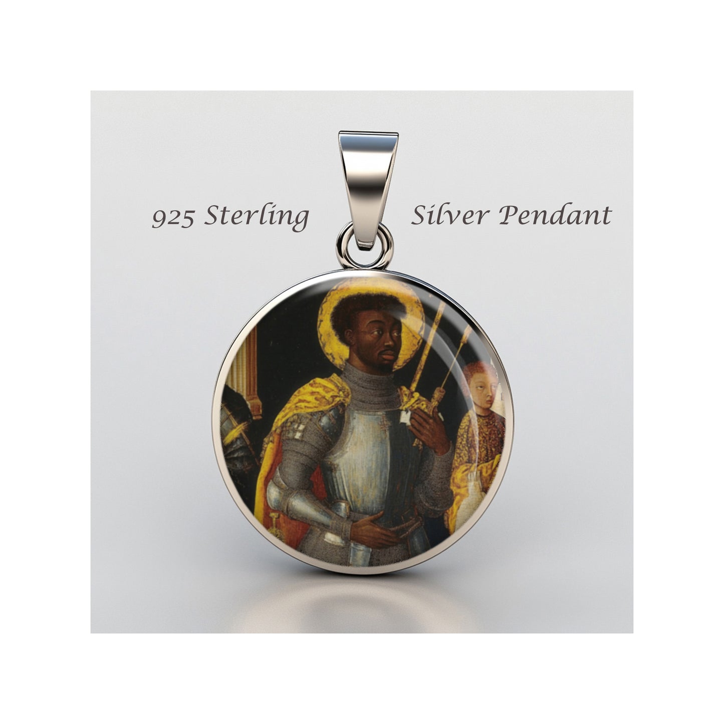 Saint Maurice Theban Legion Martyr Roman Soldier  sterling silver 925  Medal image 0
