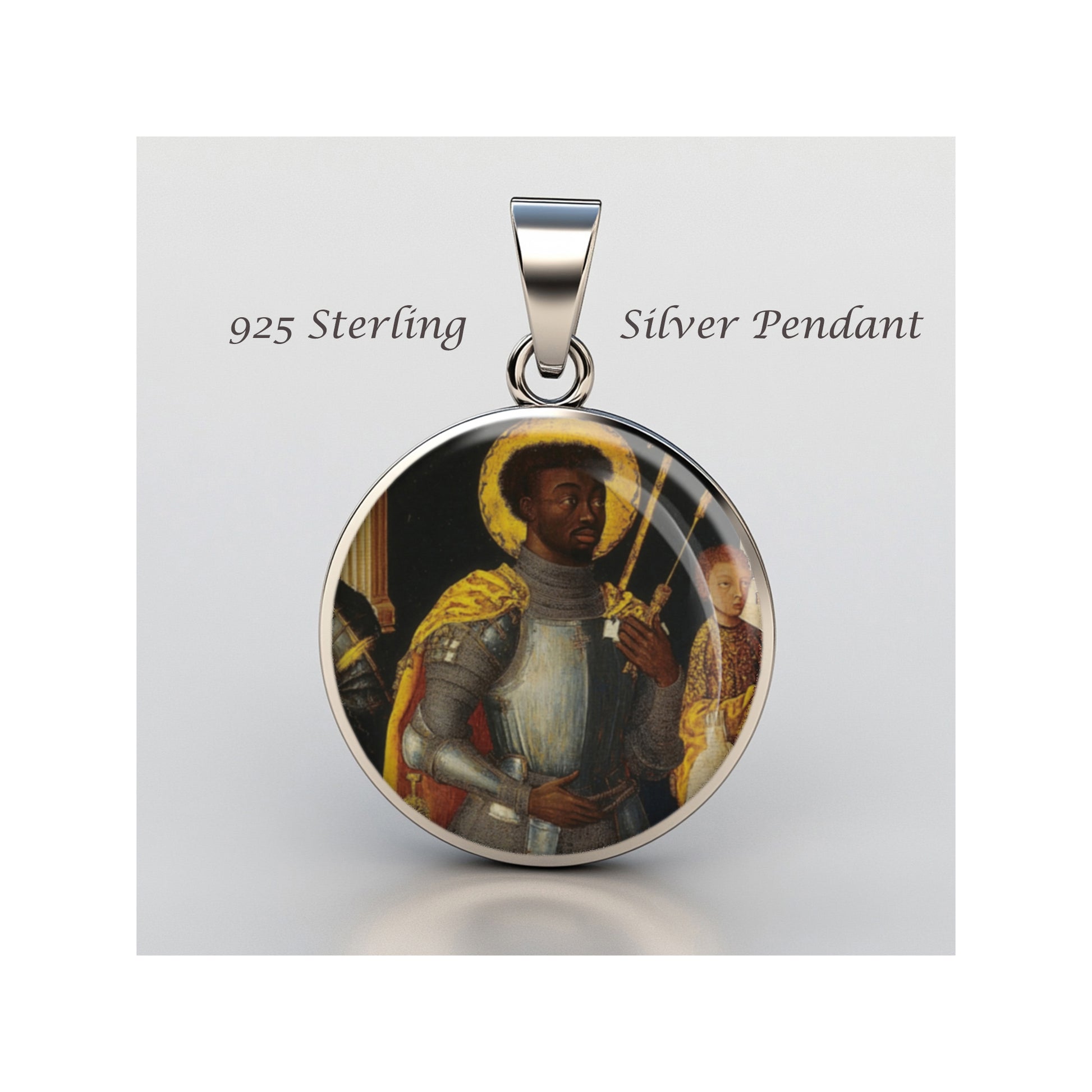 Saint Maurice Theban Legion Martyr Roman Soldier  sterling silver 925  Medal image 0