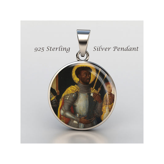 Saint Maurice Theban Legion Martyr Roman Soldier  sterling silver 925  Medal image 0