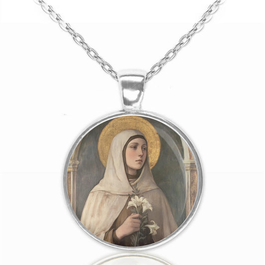 St. Ada Necklace Religious Pendant Saint Patron Medal