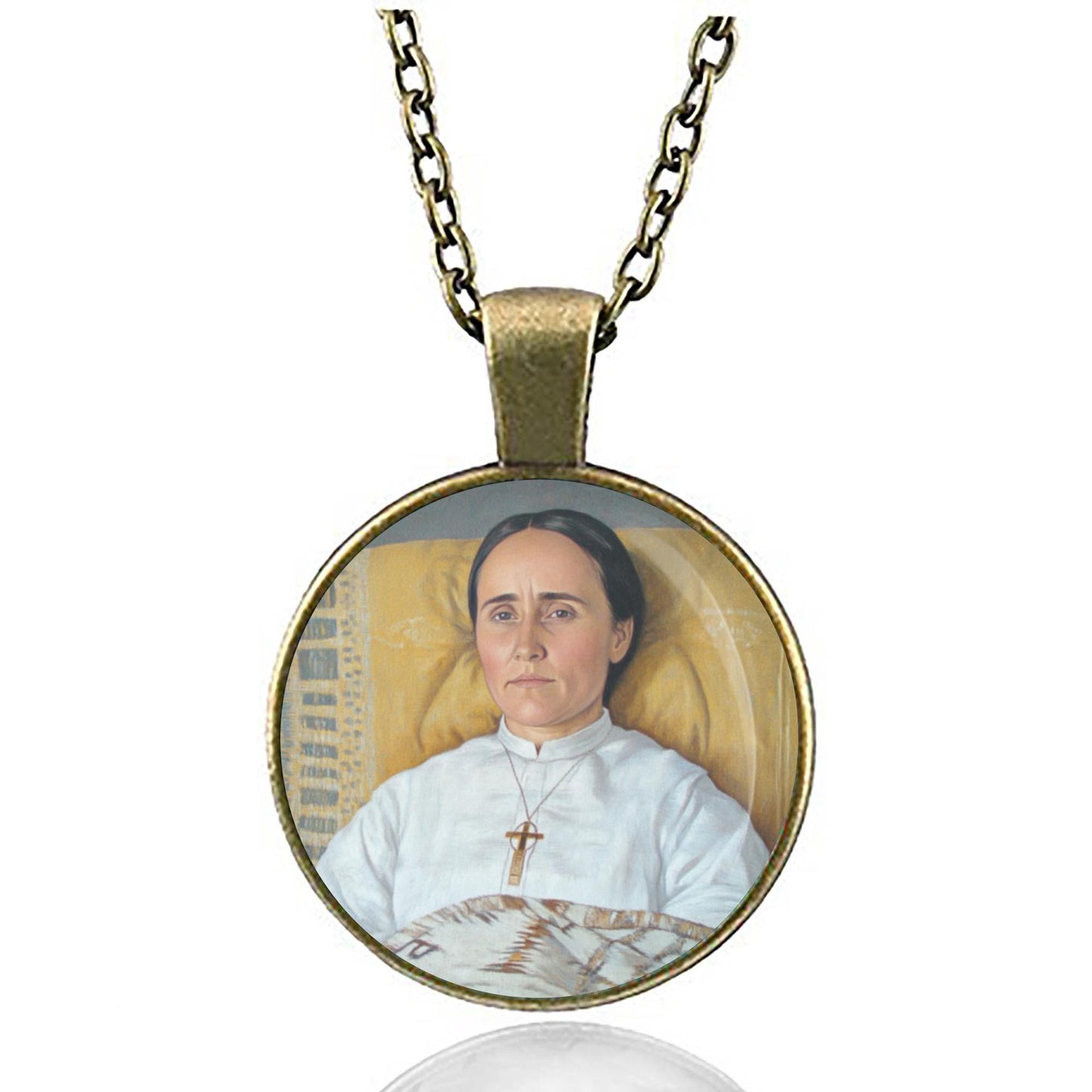 Blessed Anna Schaffer Catholic Necklace. Religious Medal. Catholic Pendant