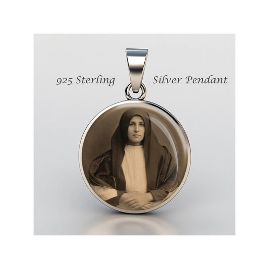 Saint Antonia Messina Blessed Religious Devotional sterling silver 925 Christian Medal