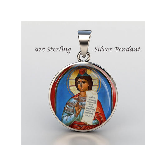 Saint Daniel Holy Prophet Religious Devotional sterling silver 925 Christian Medal Patron