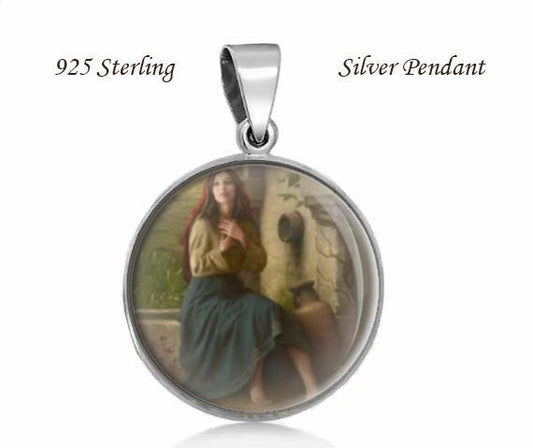St Photini, The Samaritan Woman Round Pendant Sterling Silver Medal