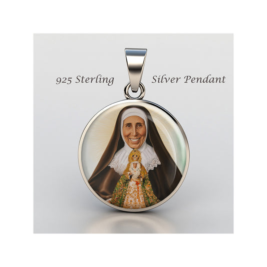 Saint Maria De La Purisima De La Cruz Catholic sterling silver 925  Medal image 0