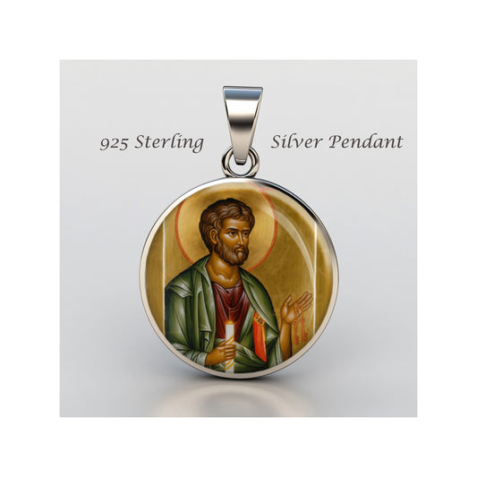 Saint Peter The Apostle Catholic sterling silver 925 Christian Medal Patron image 0