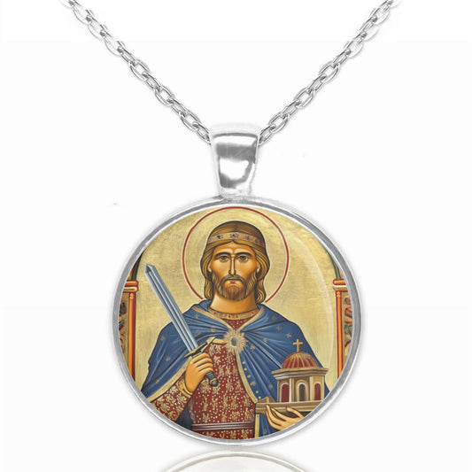 St. Olaf of Norway Catholic Medal Necklace