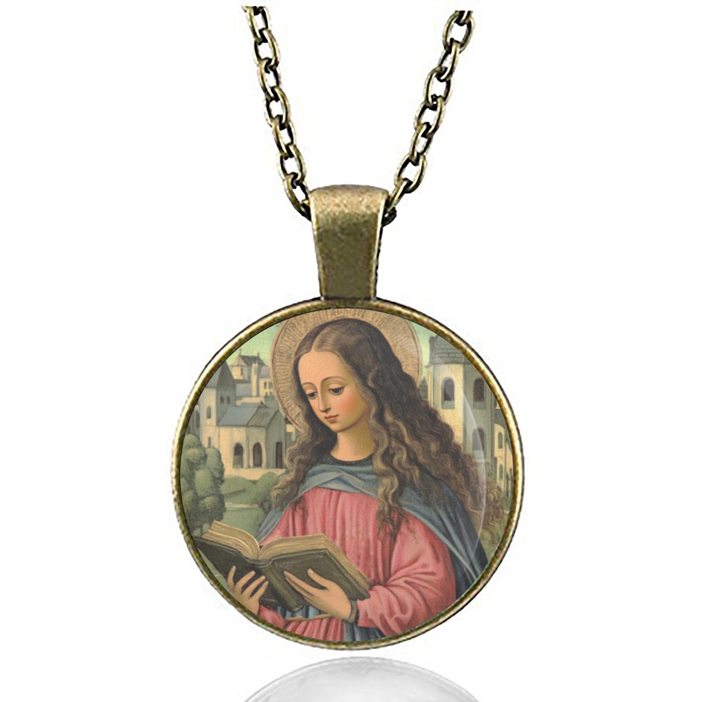 St. Emma Catholic Necklace Patron Saint Medal Jewelry Necklace