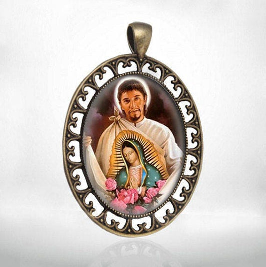 St. Juan Diego Catholic Christian Patron Saint Medal Pendant Religious Jewelry