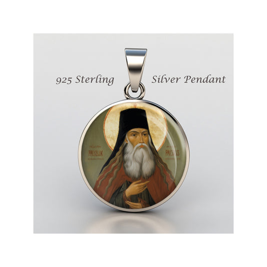Saint Paisius Velichkovsky Wieliczkowski Monk sterling silver 925 Medal Patron image 0