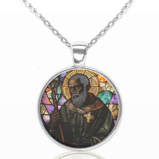 St Benedict the Moor Necklace Pendant Medal