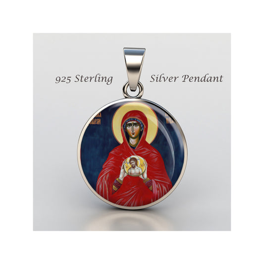 Saint Paraskeva Of The Balkans St Petka Catholic sterling silver 925 Medal image 0