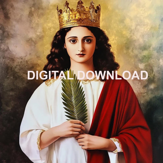 Saint Barbara Religious Art Digital Image image 0