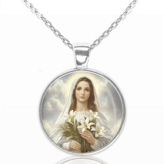 St Maria Goretti Patron of Children Catholic Necklace Medal Pendant