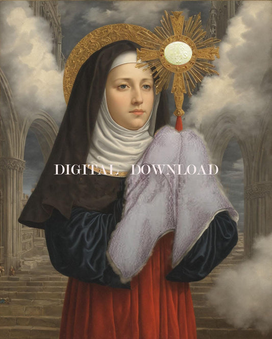 Saint Juliana of Liege Religious Art Digital Image image 0