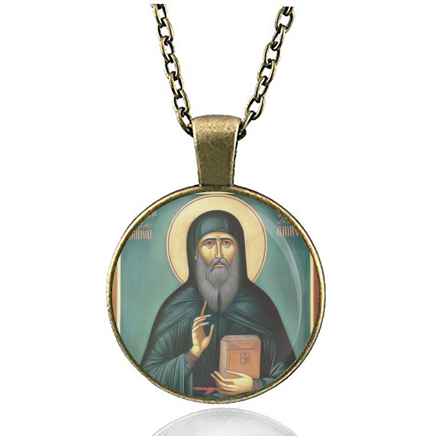 St Nectarius Kephalas Metropolitan of Pentapoli Necklace Medal Religious Pendant