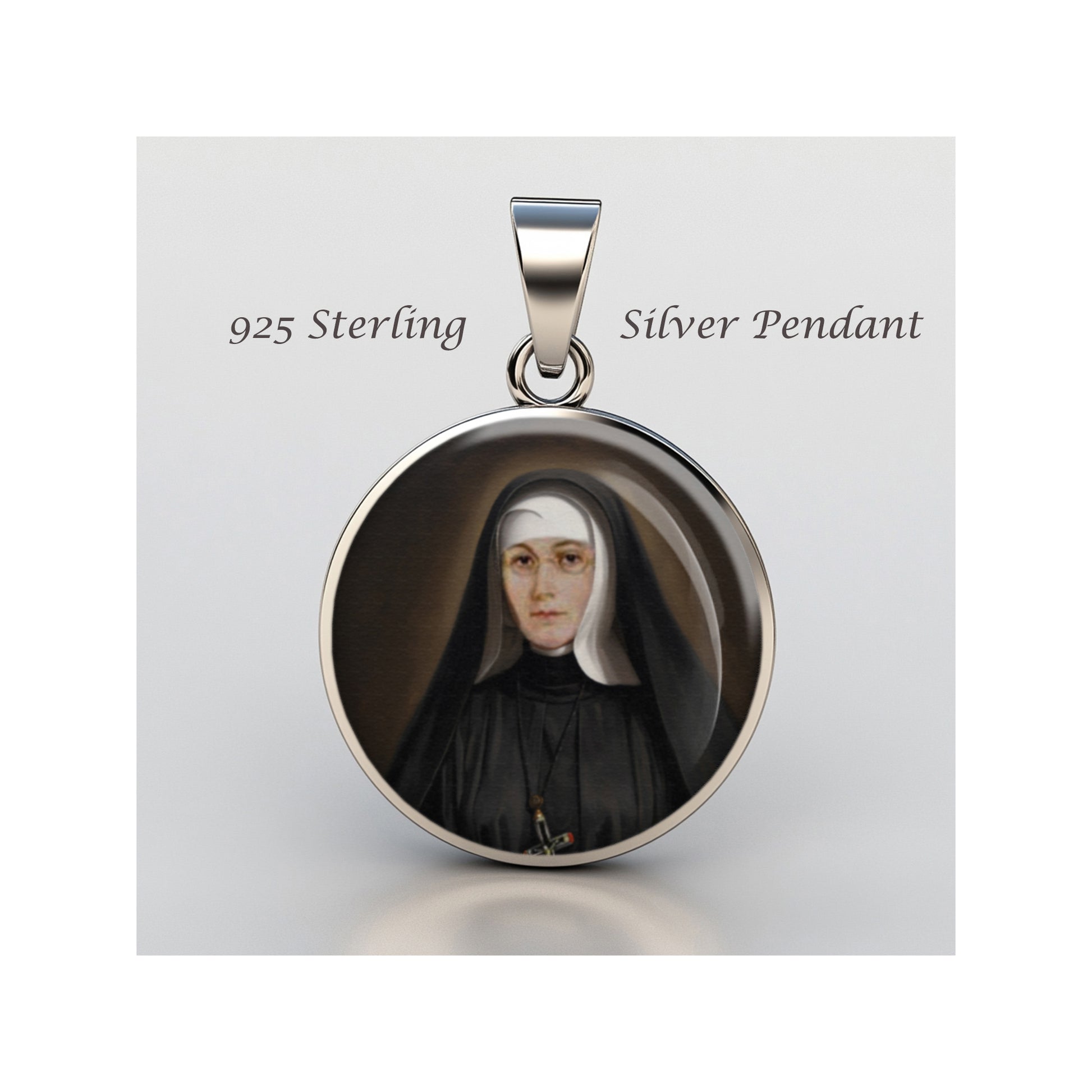 Saint Marie Rose Durocher Blessed Catholic sterling silver 925 Christian Medal image 0