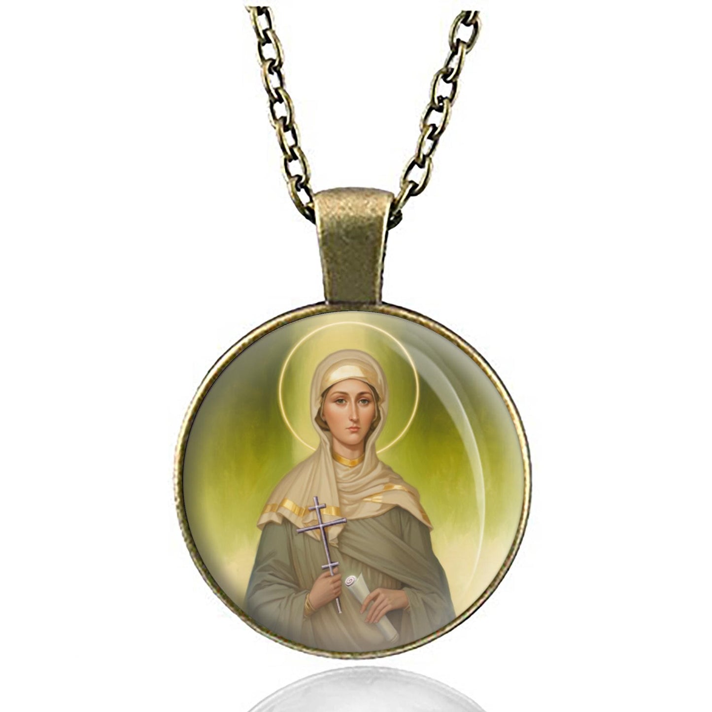 St. Phoebe Necklace Medal Pendant Patron Saint