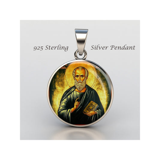 Saint Aristides The Athenian Catholic sterling silver 925 Christian Medal Patron image 0