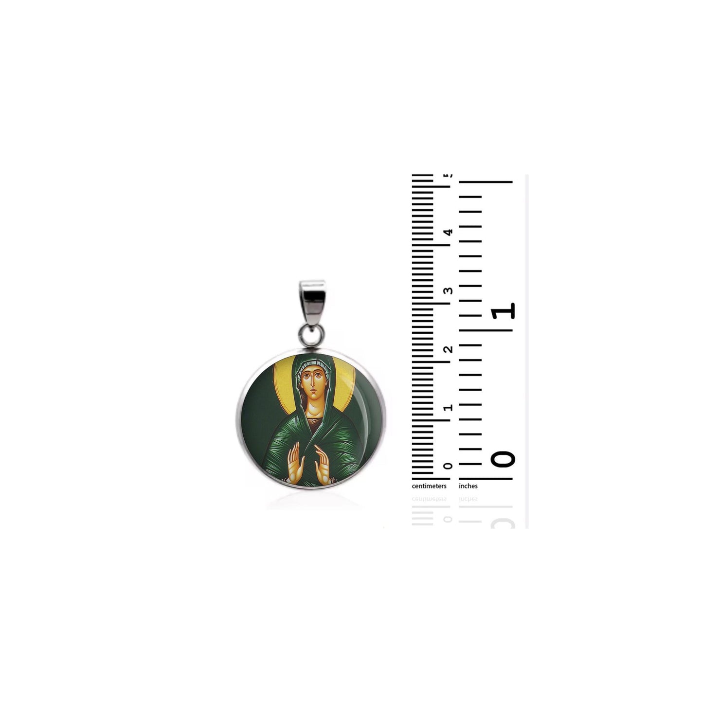 Saint Pelagia Religious Christian sterling silver 925 Christian Medal Patron Pendant