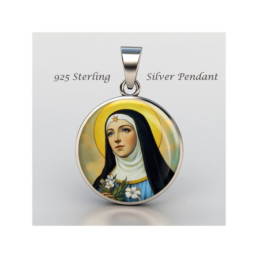 Saint Beatrice Da Silva Catholic sterling silver 925 Christian Medal Patron image 0