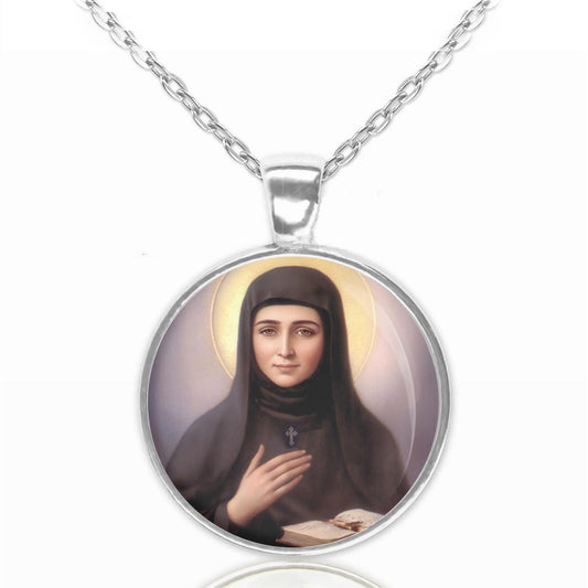 St. Rafqa (Rafka) Necklace | St Rebecca Lebanese Maronite nun | Catholic Medal Pendant, Patroness of the Sick and Wounded