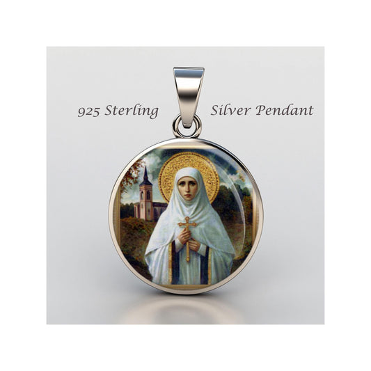 Saint Elizabeth Of Russia Religious Devotional sterling silver 925 Christian Medal Patron