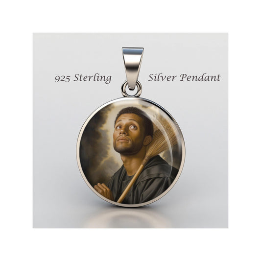 Saint Mart N De Porres Religious Devotional sterling silver 925 Christian Medal Patron