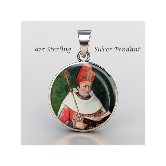 Saint Eligius Religious Devotional sterling silver 925 Christian Medal Patron Pendant