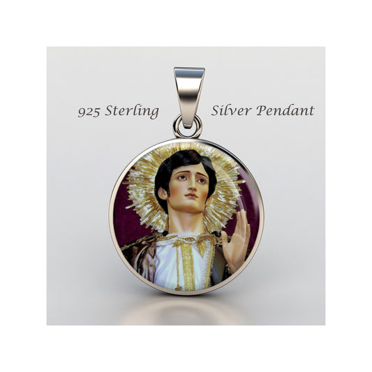 Saint Lorenzo Ruiz Catholic sterling silver 925 Christian Medal Patron Pendant image 0