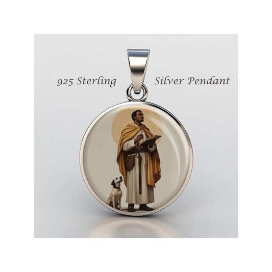 Saint Martin De Porres Religious Devotional sterling silver 925 Christian Medal Patron