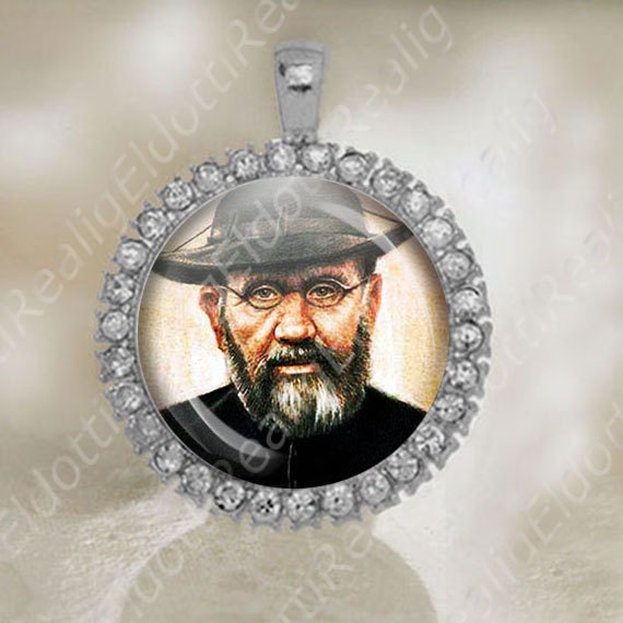 St. Damien of Molokai Catholic Religious Jewelry Medal Pendant Cabochon