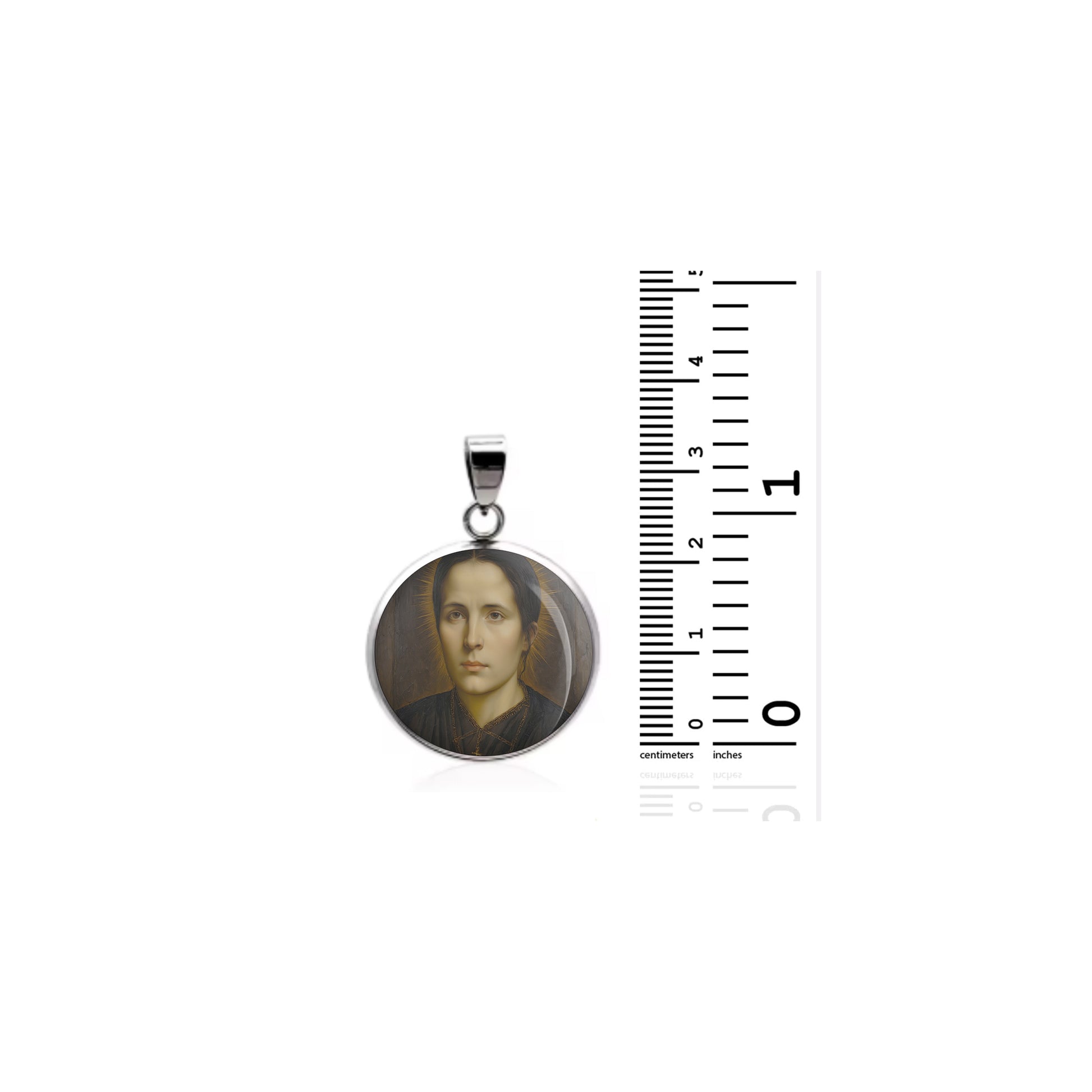 Saint Edvige Carboni Mystics Of The Church Catholic sterling silver 925  Medal image 1