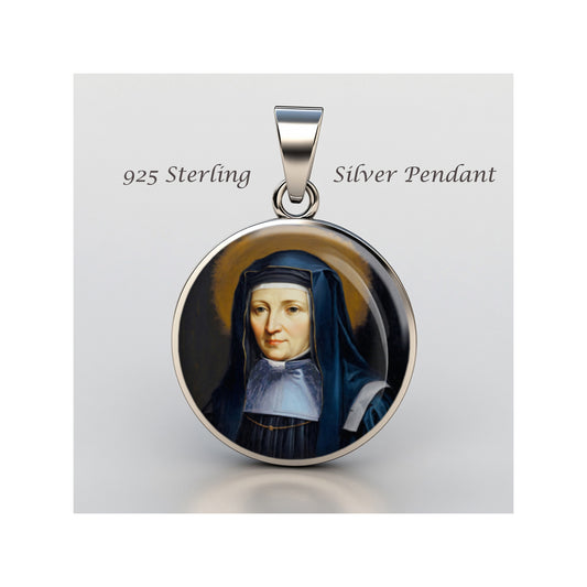 Saint Louise De Marillac Catholic sterling silver 925 Christian Medal Patron image 0
