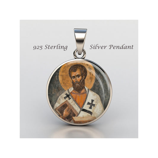 Saint Andrew Of Crete Religious Devotional sterling silver 925 Christian Medal Patron