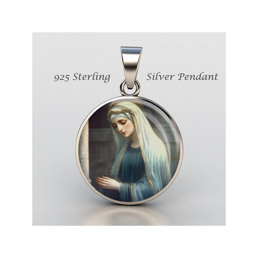 Saint Savina Of Milan Religious Devotional sterling silver 925 Christian Medal Patron