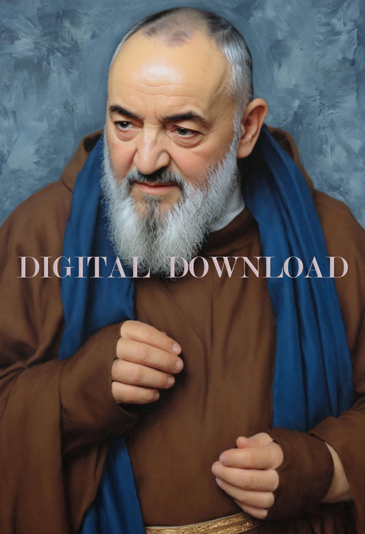 St. Padre Pio Digital Image Catholic Art Print image 0