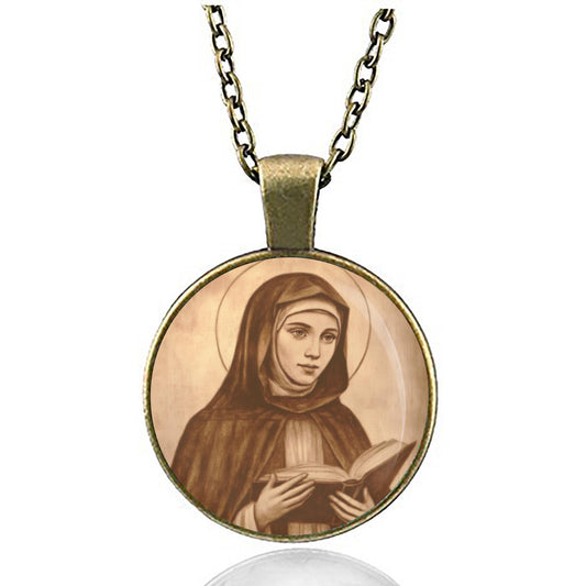 St Monica Necklace Catholic Saint Medal Pendant