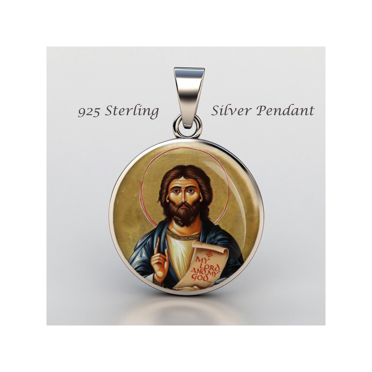 Saint Thomas The Apostle Of India Religious Christian sterling silver 925 Christian Medal